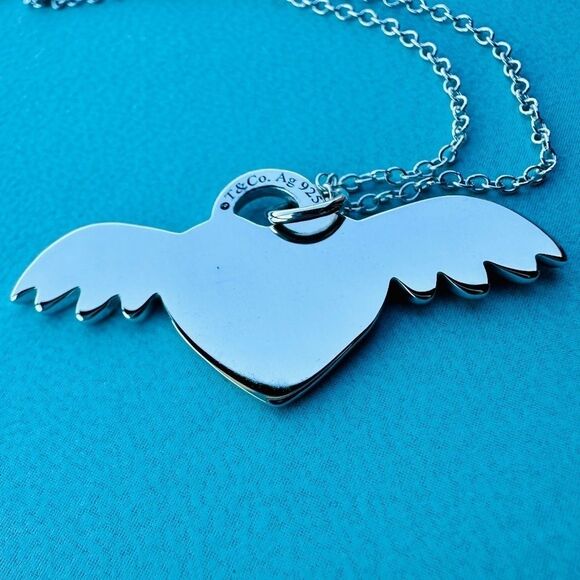 🪽Gently Used Tiffany & Co. Angel Wing Charm/Pendant Necklace🪽 - Picture 2 of 2